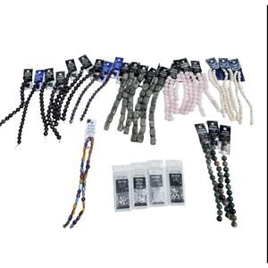 New Beading Supplies Gemstone Beads Lot - Sterling Silver Hardware Clasps